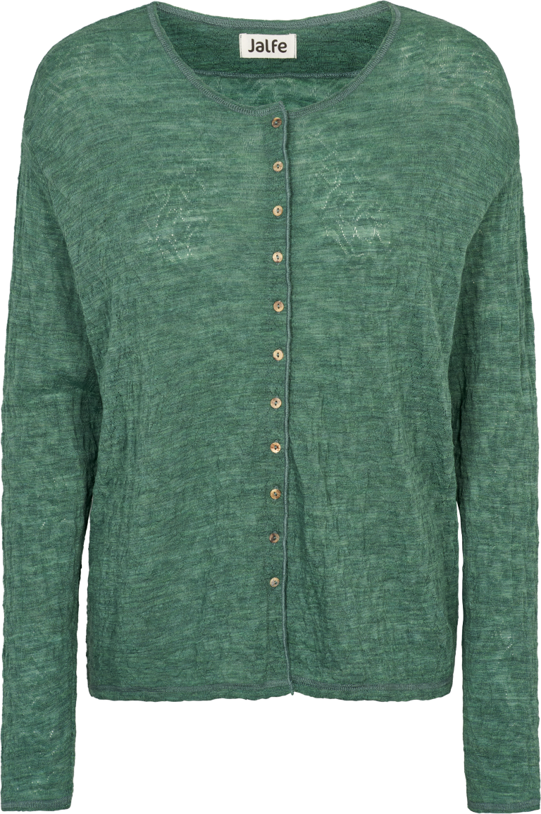 Boxy cardigan jacquard merino